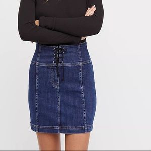 FREE PEOPLE Modern Femme Corset Mini Skirt